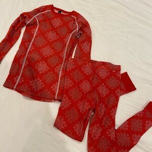 Helly Hansen Red Snowflake Kids Thermal Set